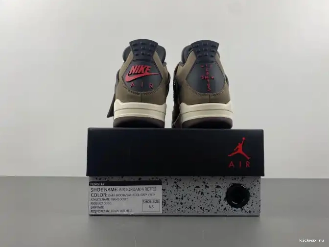 Cheap Kickmax Scott AJ4-882335 Travis Retro 4 x Brown Air TS Jordan 0430